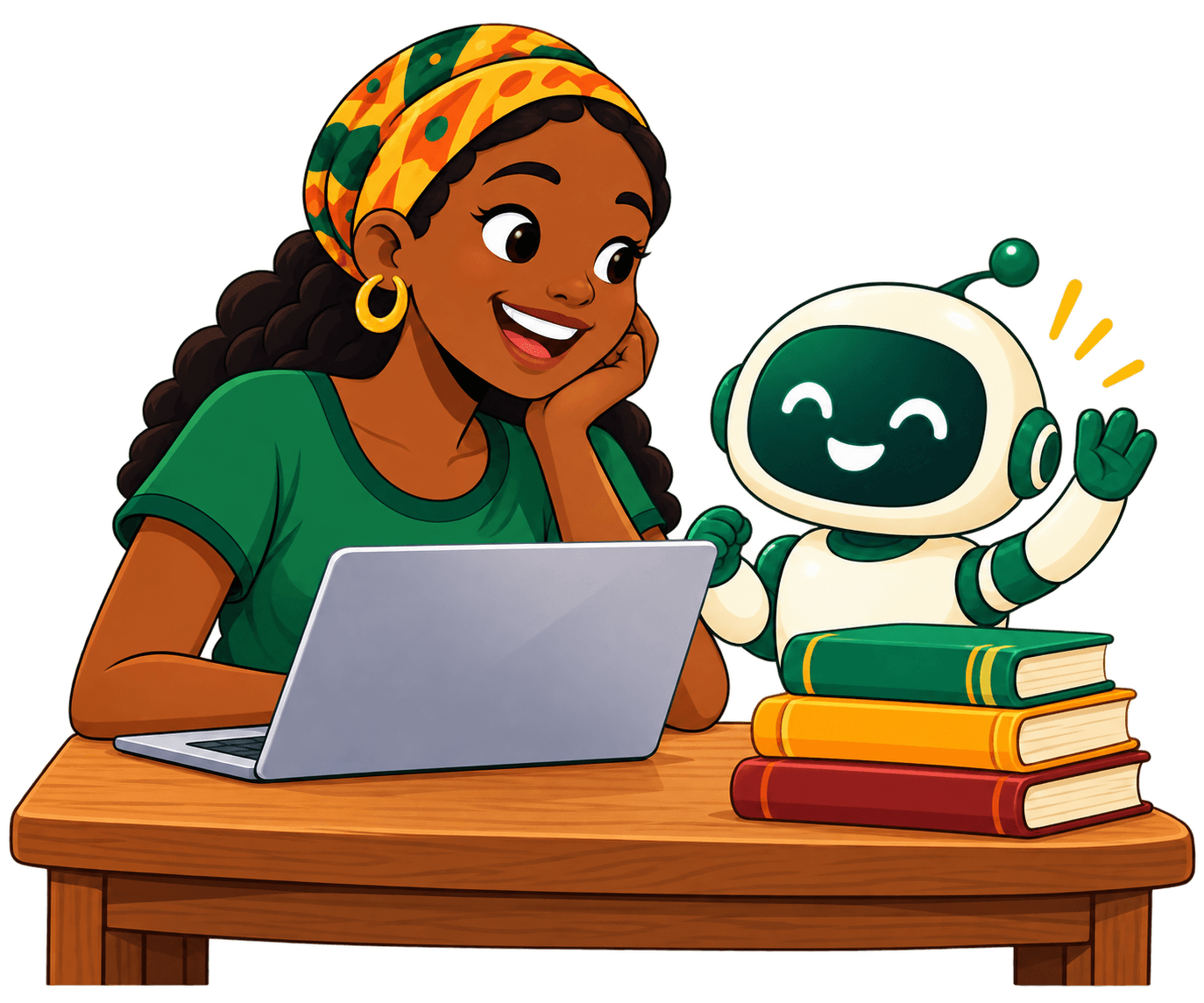 Ningo characters learning together